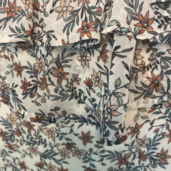 Rebecca Minkoff One Shoulder Mia Floral Sheer Ruffle Top S - Picture 11 of 11